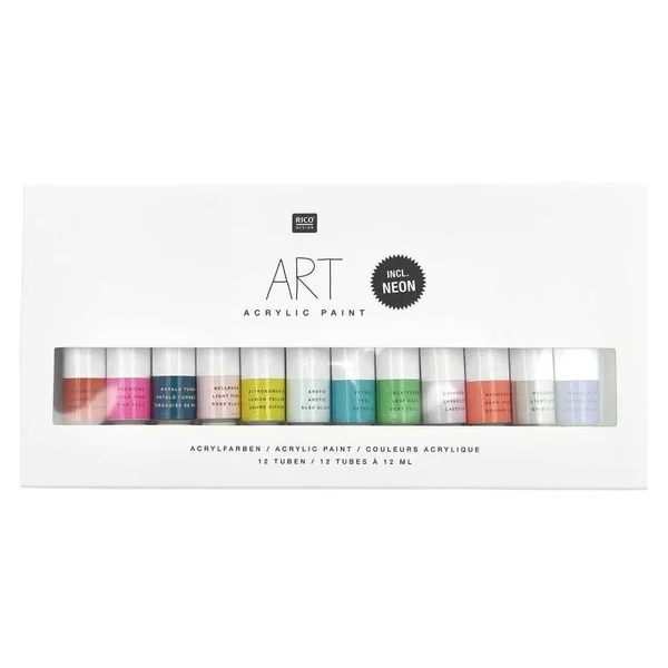 Set de 12 tubes de peinture acrylique - Fashion