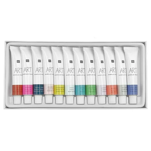 Set de 12 tubes de peinture acrylique - Fashion