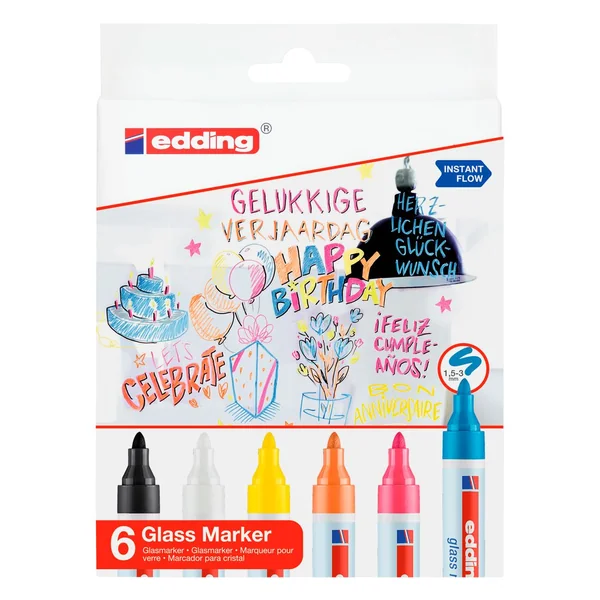 Set de marqueurs pour verre edding 95