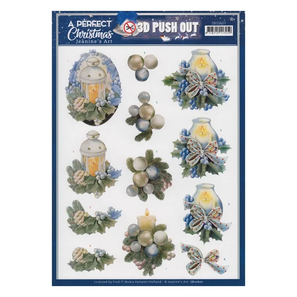 Set de motifs 3D pré-estampés « A perfect Christmas »