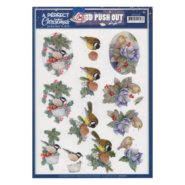 Set de motifs 3D pré-estampés « A perfect Christmas »