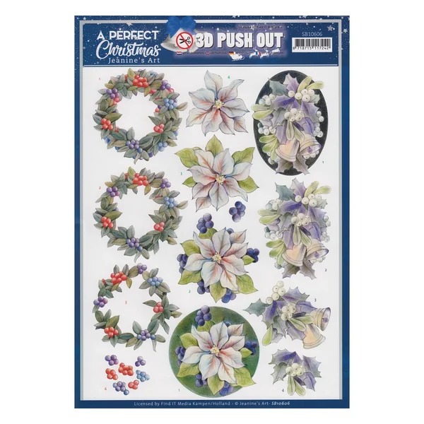 Set de motifs 3D pré-estampés « A perfect Christmas »