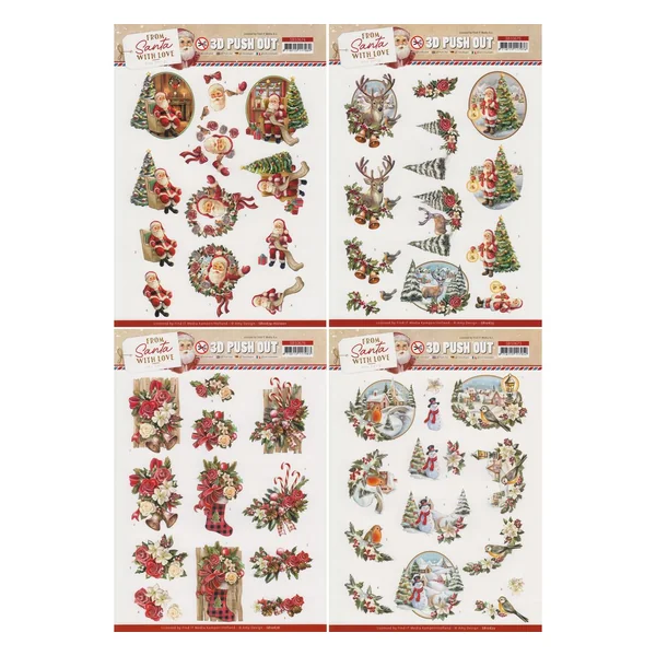 Set de motifs 3D pré-estampés « From Santa with love »