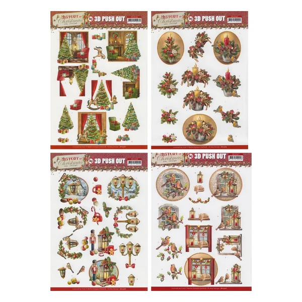 Set de motifs 3D pré-estampés « History of Christmas »