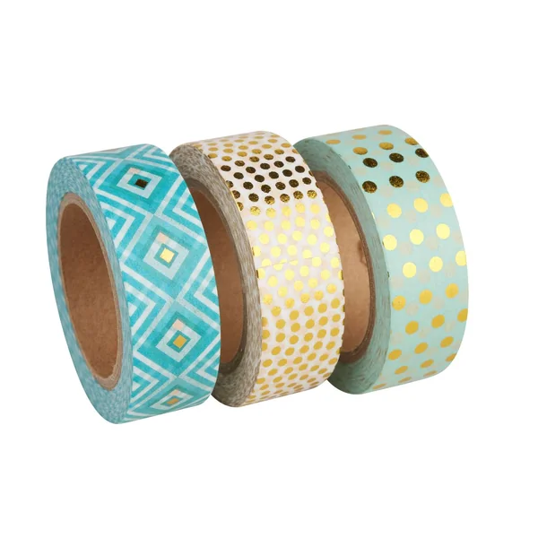 Set de washi tapes « Mint/Gold foil »