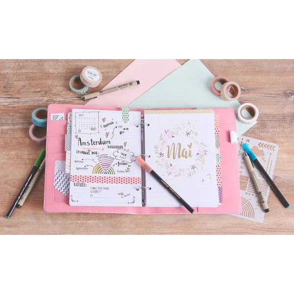 Set de washi tapes « Mint/Gold foil »
