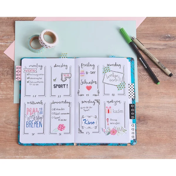 Set de washi tapes « Mint/Gold foil »