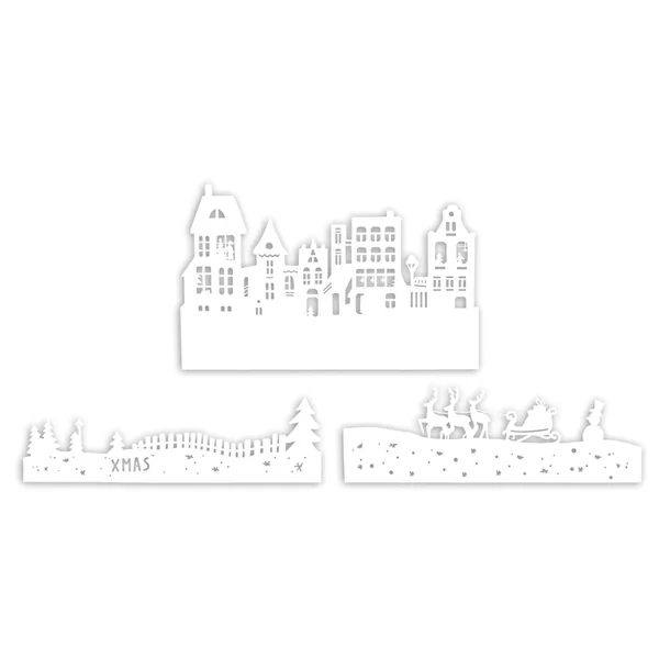 Silhouette en papier VBS « Village de Noël »