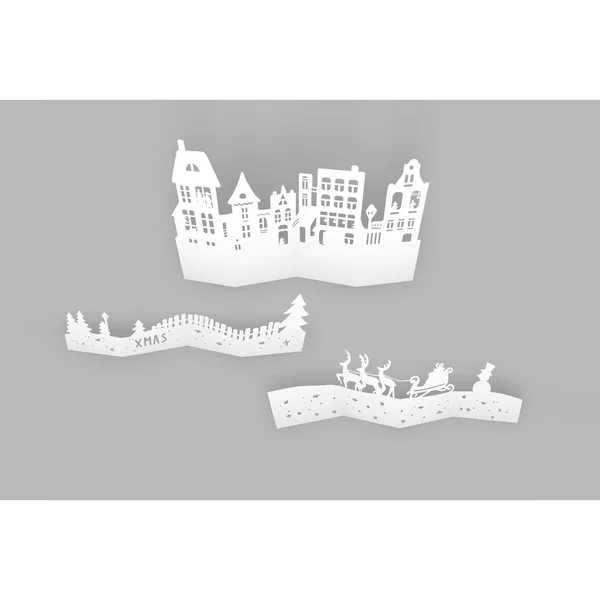 Silhouette en papier VBS « Village de Noël »