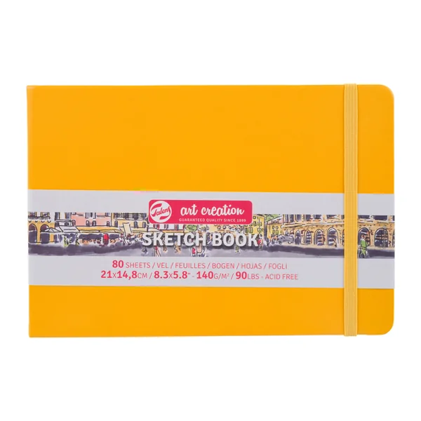 Sketchbook Art Création 80 feuilles 140g/m² Jaune - 5 formats