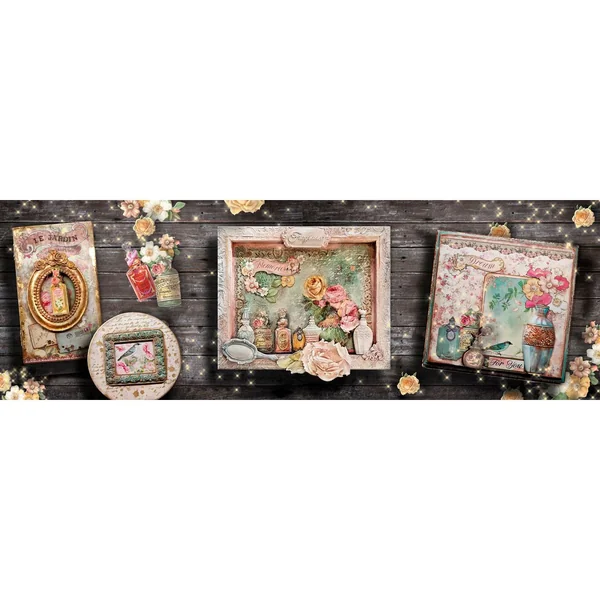 Soie de paille à motifs « Album of Roses »