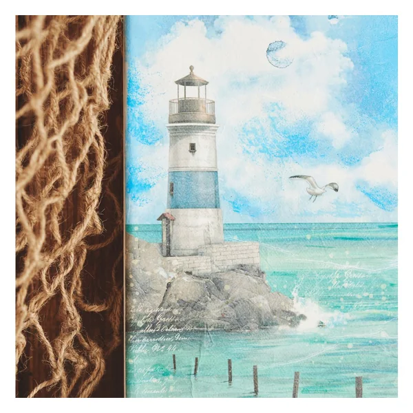 Soie de paille à motifs « Bord de mer »