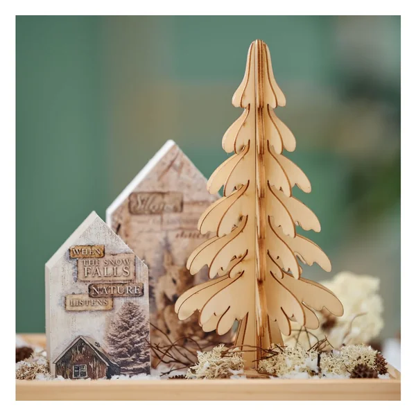 Soie de paille à motifs « Cosy Winter »