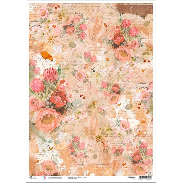 Soie de paille à motifs « Protea »