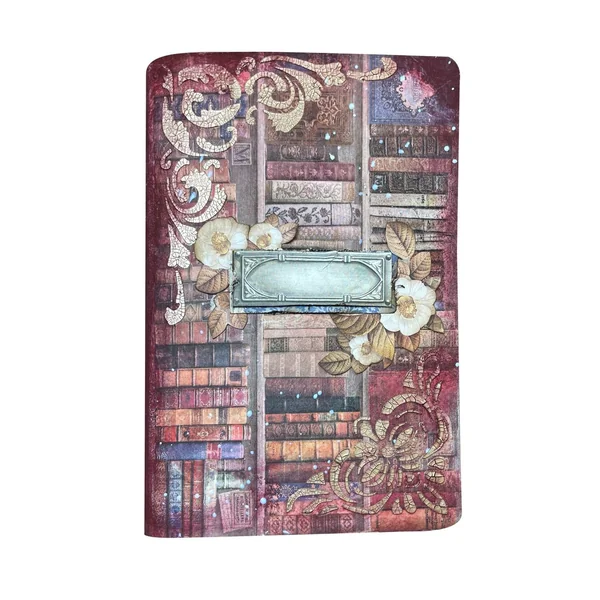 Soie de paille à motifs « Vintage Library Flowers »