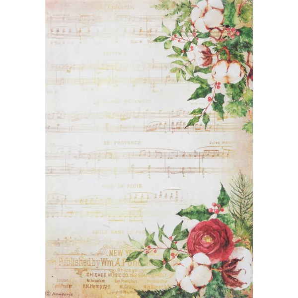 Soie de paille à motifs « Winter Symphony »