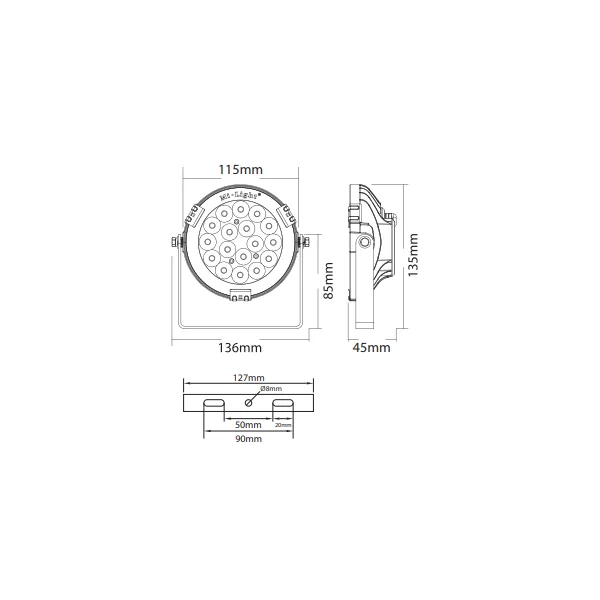 Spot led étanche IP65 RGB et blanc compatible télécommande 4 Zones