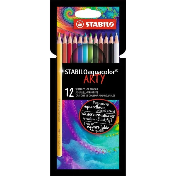 STABILO Aquacolor pochette de 12 crayons Arty