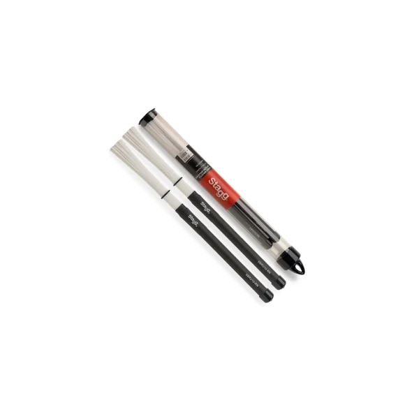 STAGG SBRU10RN Balais Nylon Manche Caoutchouc