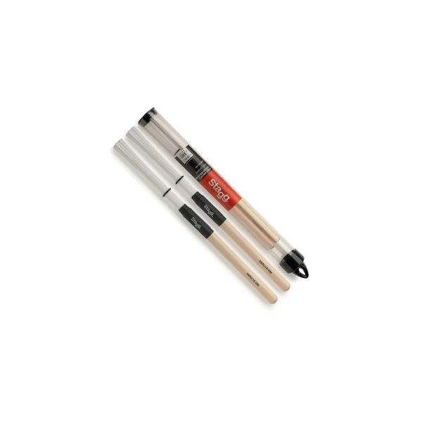 STAGG SBRU10WN Balais Nylon Manche Bois