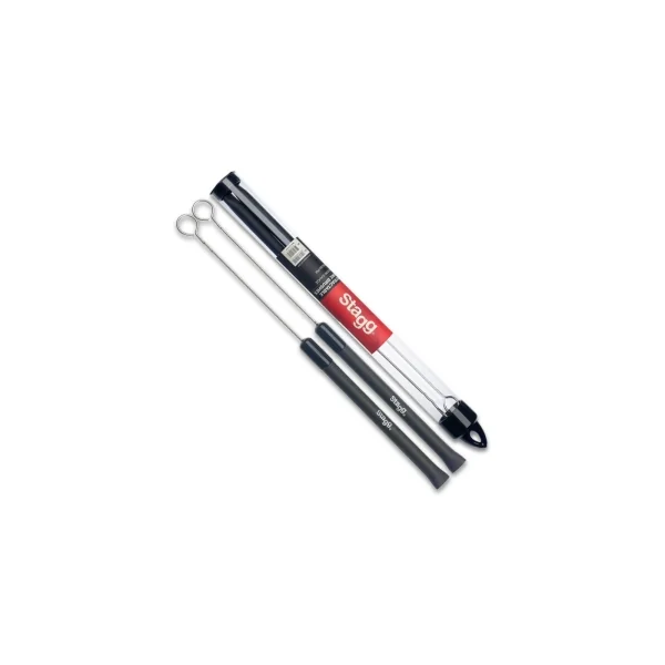 STAGG SBRU20RM Balais Retraclable Metal Manche Caoutchouc