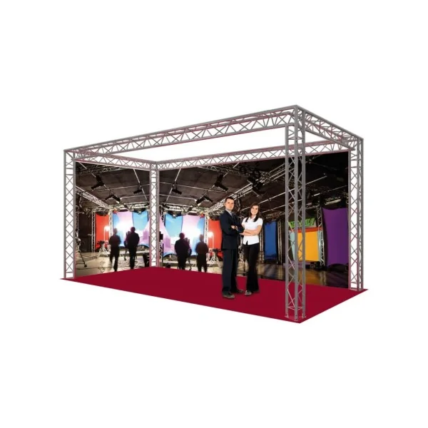 Stand alu complet en structure Duratruss DT33/2 - 6m x 3m x 3m