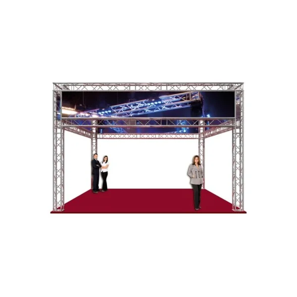 Stand alu complet en structure Duratruss DT34/2 - 6m x 6m x 4m