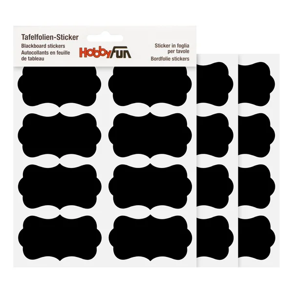 Stickers ardoise « Rectangle – bords courbes »