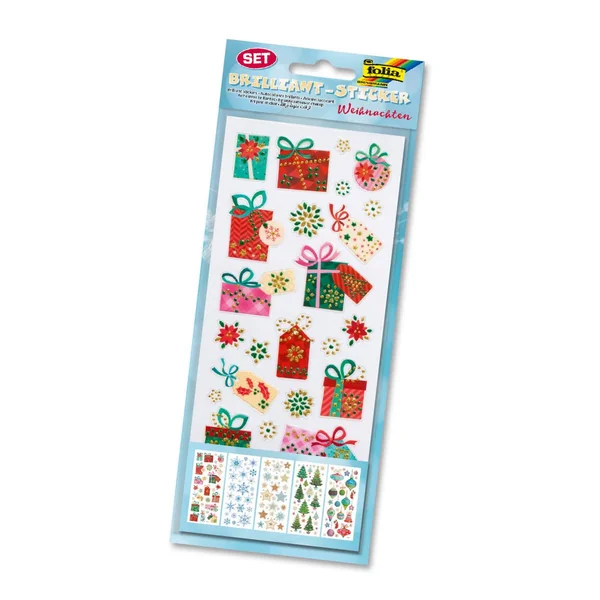 Stickers brillants « Noël », 5 feuilles env. 10 x 23 cm