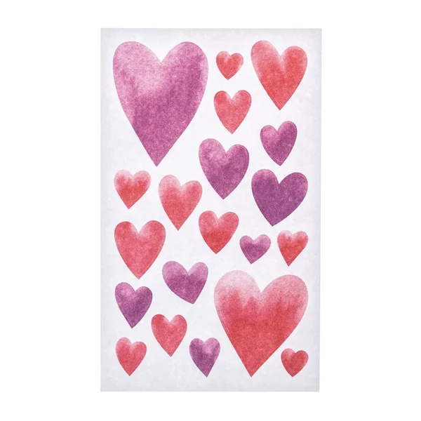 Stickers « Cœurs aquarelle »