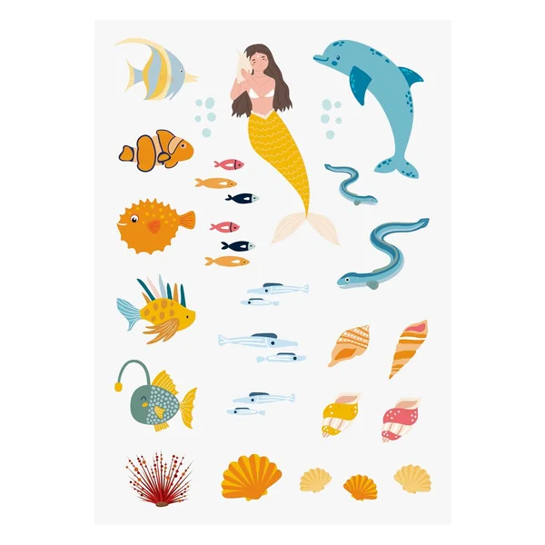 Stickers de fenêtre « Milieu sous-marin »