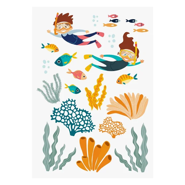 Stickers de fenêtre « Milieu sous-marin »