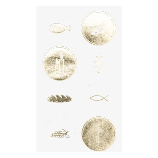 Stickers « Fêtes chrétiennes », effet foil doré