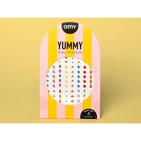 Stickers Nail art Yummy - Set de 120 stickers ongles OMY