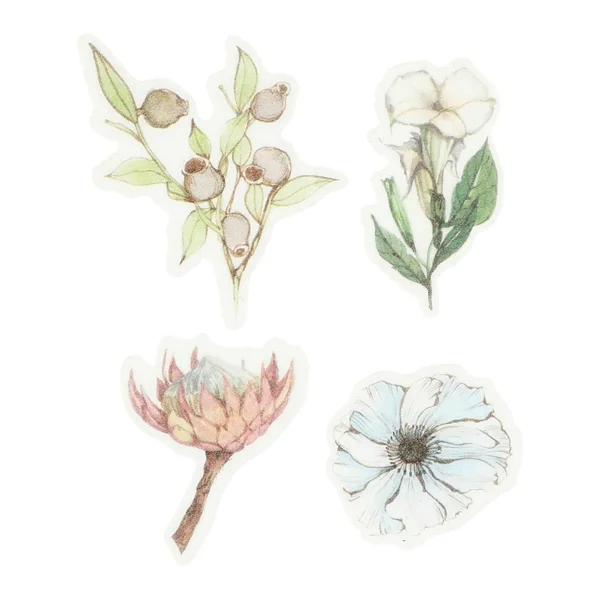 Stickers washi « Fleurs pastel »