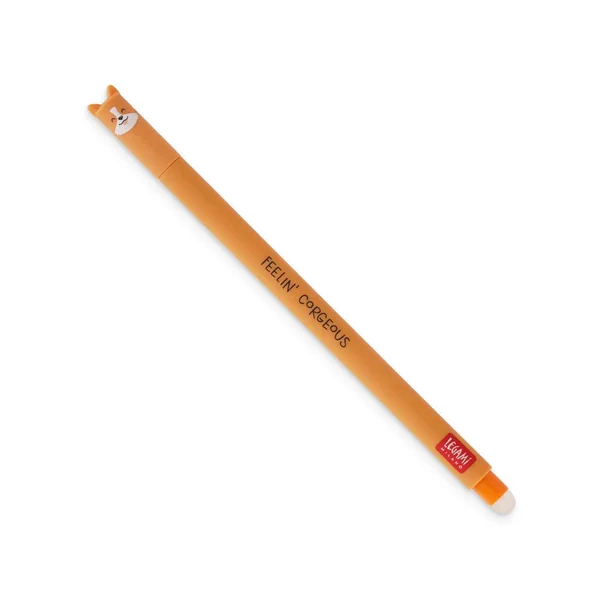 Stylo à encre gel noire effaçable - Corgi