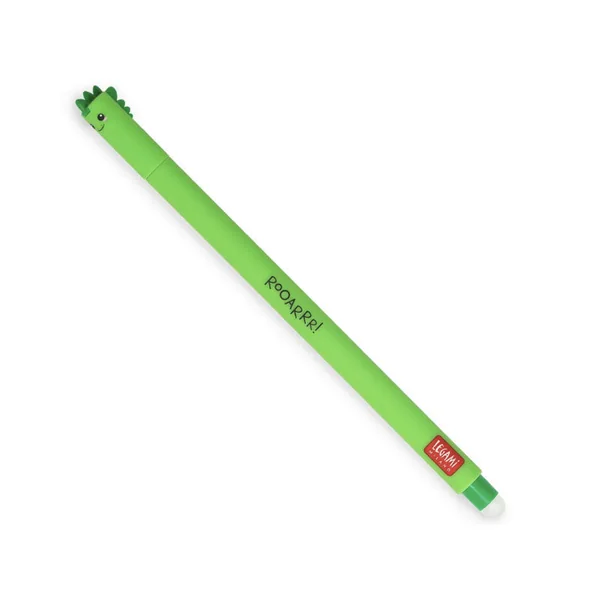 Stylo à encre gel verte effaçable - Dinosaure