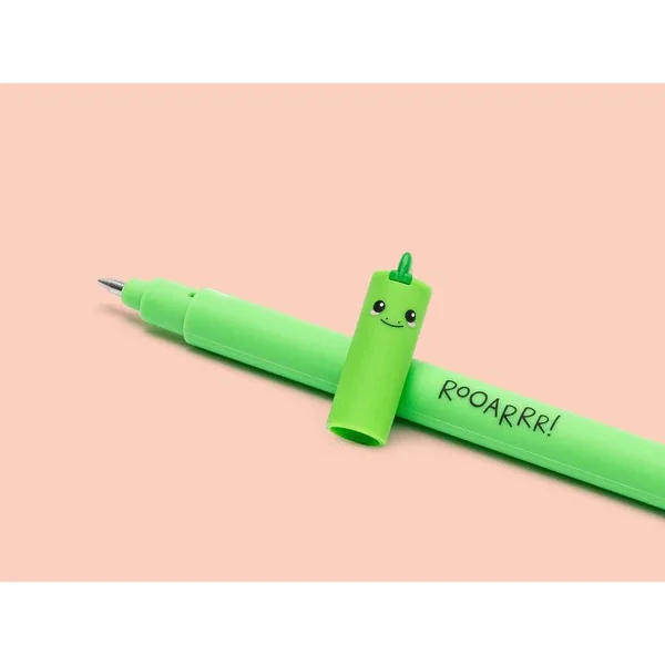 Stylo à encre gel verte effaçable - Dinosaure