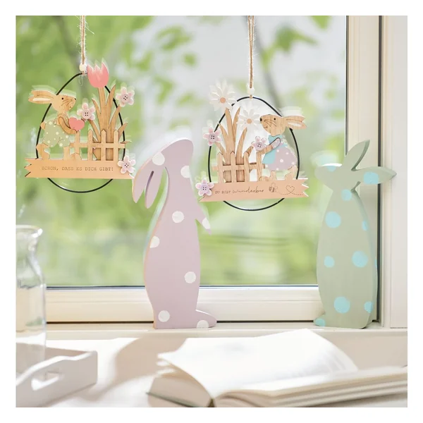 Suspension œuf VBS « Lapin de Pâques »