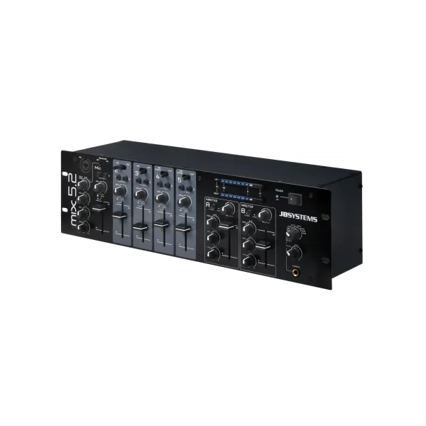 Table de Mixage d'installation JB SYSTEMS MIX 5.2 5 voies 2 zones 4lignes + 5mic 3U