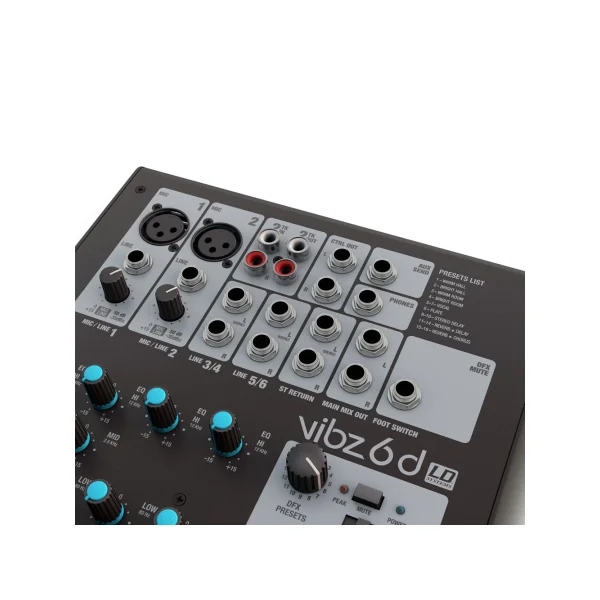 Table de mixage LD Systems VIBZ 6 D 6 voies avec effets