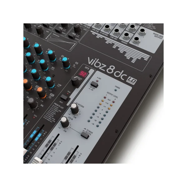 Table de mixage LD Systems VIBZ 8 canaux avec effets et compresseur intégrés