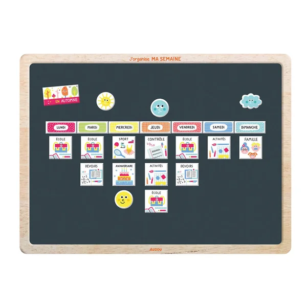 Tableau J'organise ma semaine - Auzou