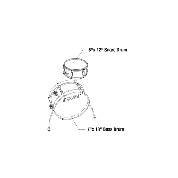 TAMA Club-JAM Kit Batterie 18"/2pcs Candy Apple Mist