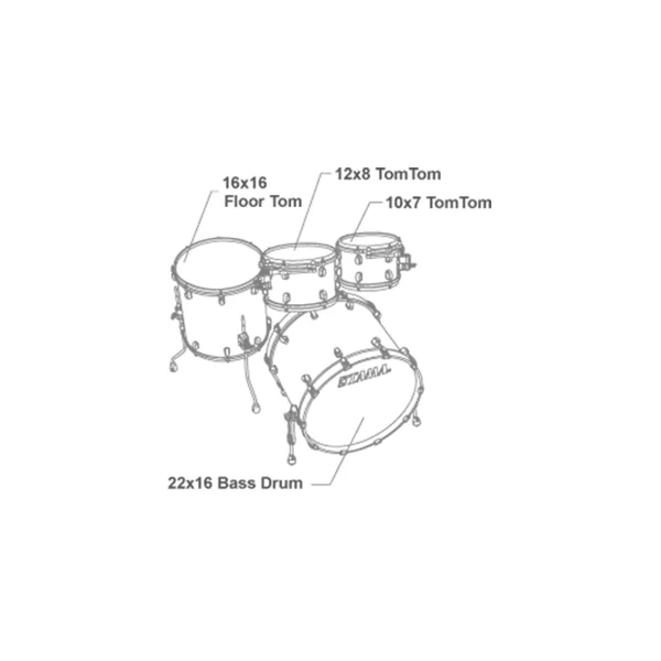 TAMA Starclassic Maple Batterie 22"/4pcs Molten Satin Brown Burst