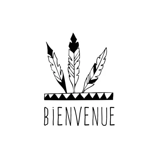 Tampon bois 'Aladine' Bienvenue
