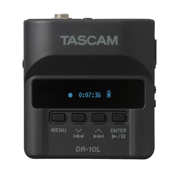 Tascam DR-10L recorder med lavalier mikrofon, hvid