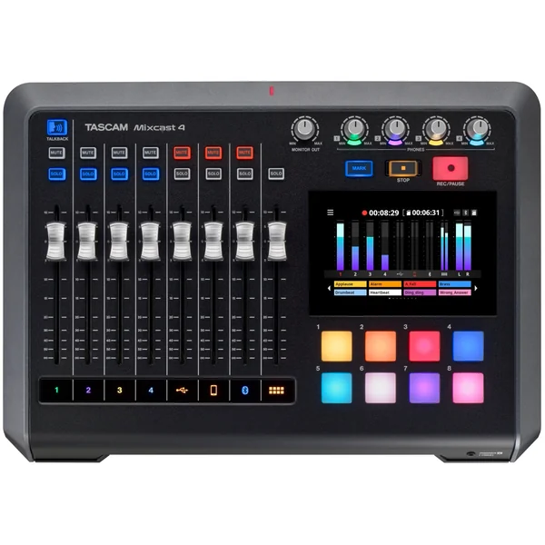 Tascam Mixcast 4 podcast mixer, recorder USB audiointerface