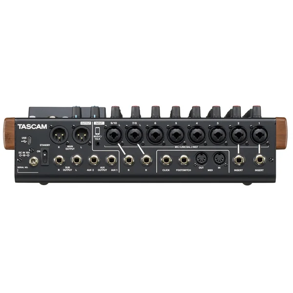 Tascam Model 12 analog mixer og 12 track digital recorder