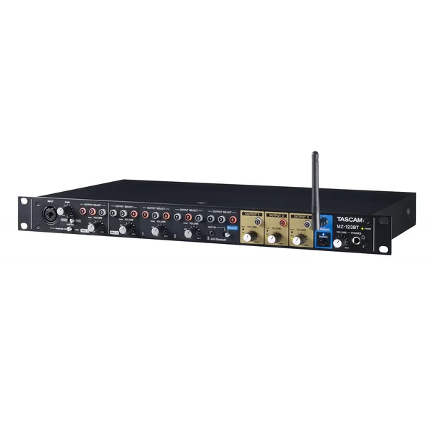 Tascam MZ-123BT installationsmixer 3 zoner 2 mic/2 line in
